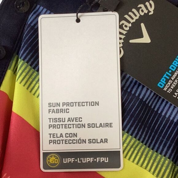 CALLAWAY NWT WOMENS GOLF ABSTRACT  GRADIENT PRINT COLOR BLOCK DRESS LARGE ACTIVE - Picture 10 of 11